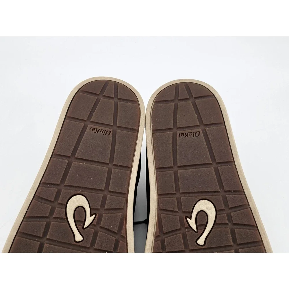 Olukai Kahu Pahaha‎ Men's Size 11 M Shoes Brown Leather Casual Comfort Sneakers